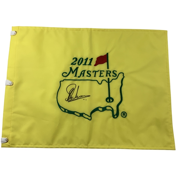 Charl Schwartzel Signed 2011 Masters Tournament Embroidered Flag JSA ALOA