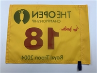 Todd Hamilton Signed 2004 The Open Championship at Royal Troon Flag JSA ALOA