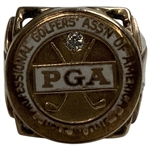 Vintage PGA of America 14-18 Karat Gold Member Ring with Stone