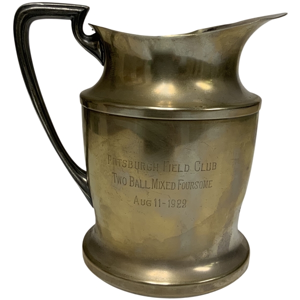 1922 Golf Trophy Pitcher Pittsburgh Field Club 