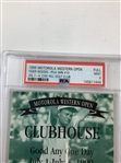 1999 Motorola Western Open Full Ticket Tiger Woods 10th PGA Tour Victory PSA 9 MINT
