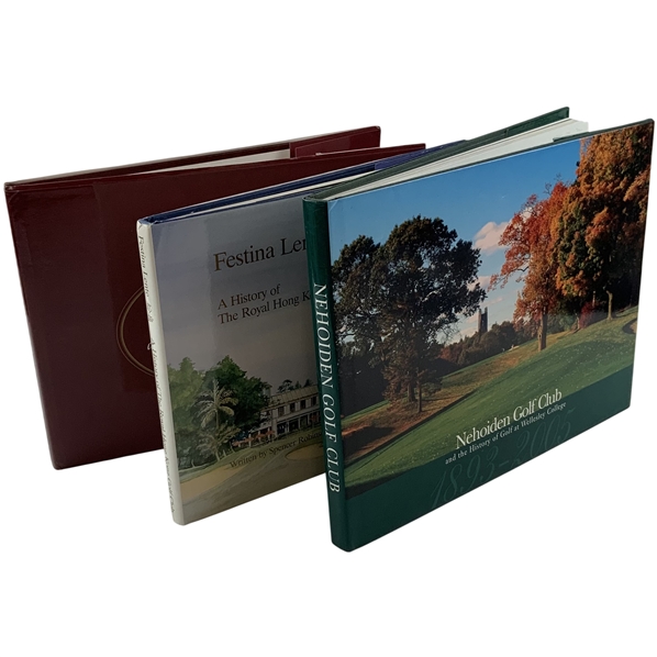 Three Illustrated Golf Club Histories: Ballybunion, Royal Hong Kong, and Nehoiden. 1989-2005
