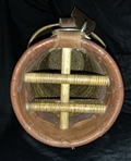 Vintage Woven Wicker and Leather Golf Bag
