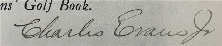 Chick Evans Signed 1921 Ltd Ed 'Chick Evans Golf Book' JSA ALOA