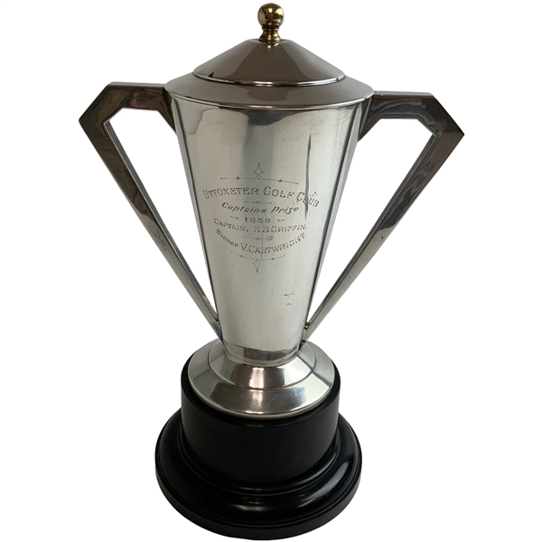 1938 Art Deco Sterling Silver Golf Trophy Captains Prize 