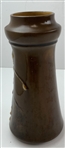 Unmarked Ceramic Vase with Raised Golf Figure