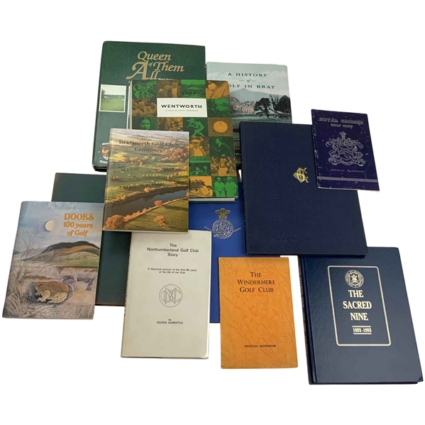 Interesting Group of 12 Golf Club Histories, Handbooks and Centenaries  From Great Britain,  Ireland and Australia