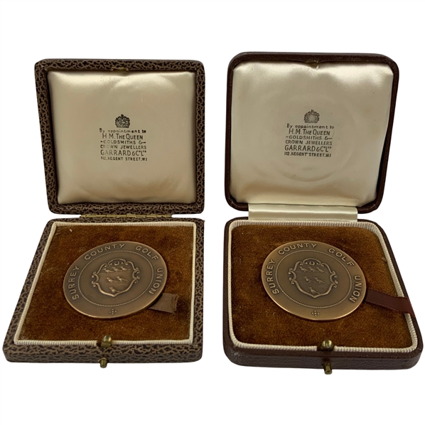 Two Walton Heath Related Medals in their Original Fitted Cases