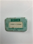 Two 1986 Masters Tournament Commemorative Items Including VHS and Scorer Badge