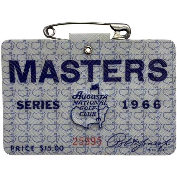 1966 Masters Tournament SERIES Badge #25995 - Jack Nicklaus Winner