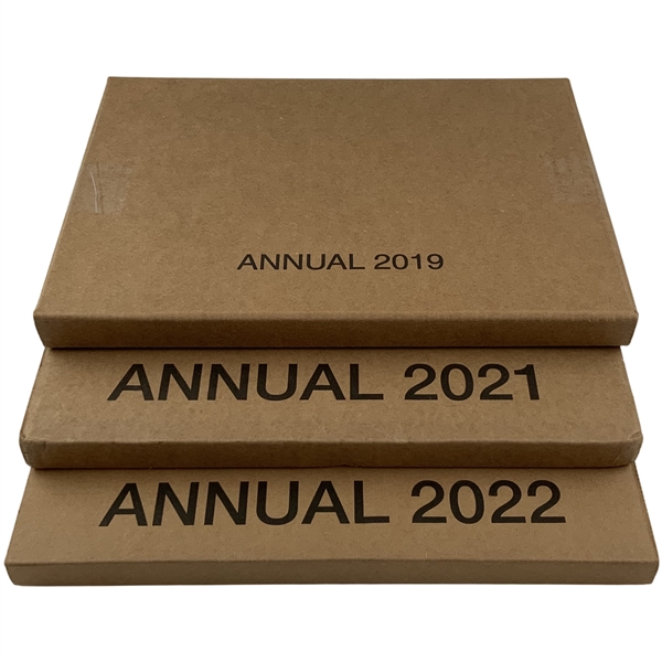 Three Augusta National Masters Annual Books for 2019 2021 and 2022 in Original Sealed Boxes