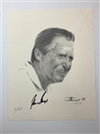 Bernhard Langer and Gary Player Signed William Van Zandt Limited Edition Golf Portraits JSA ALOA