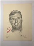 Mark O'Meara and Fuzzy Zoeller Signed William Van Zandt Limited Edition Golf Portraits JSA ALOA