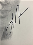 Larry Nelson & Larry Mize Signed William Van Zandt Limited Edition Golf Portraits JSA ALOA
