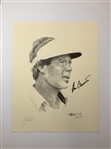 Crenshaw, Sutton & Wadkins Signed William Van Zandt Limited Edition Golf Portraits JSA ALOA
