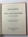 1985 Signed Ltd. Ed 77/250 'Reminiscences of Golf and Golfers' by H. Thomas Peter