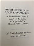 1985 Signed Ltd. Ed 77/250 'Reminiscences of Golf and Golfers' by H. Thomas Peter