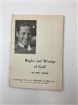 1935 'Rights and Wrongs of Golf' Booklet by Bobby Jones
