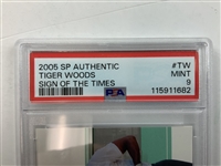 2005 Upper Deck SP Authentic Golf Tiger Woods Sign of the Times Autograph Card #TW PSA 9 Mint