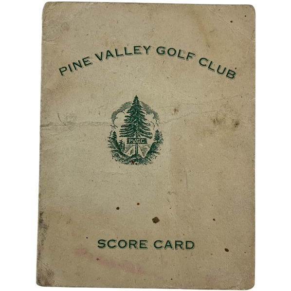 Pine Valley Golf Club Unused 1930s Scorecard with Stymie Gauge