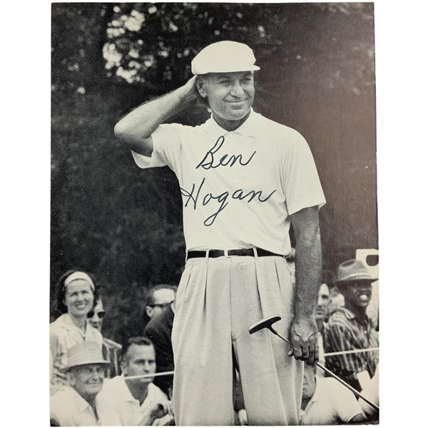 Ben Hogan Signed B&W Photo JSA ALOA