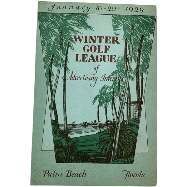 1929 Winter Golf League of Advertising Interests Palm Beach Program and Railroad Breakfast Menu