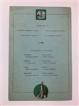 1929 Winter Golf League of Advertising Interests Palm Beach Program and Railroad Breakfast Menu
