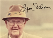 Ben Hogan & Byron Nelson Signed 1992 Colonial Country Club Last Photo Together by David Woo - Framed JSA ALOA