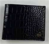 Masters Tournament Black Alligator Grain Leather Bifold Wallet