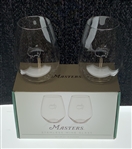 Masters Stemless Wine Glasses w/ Beveled Base & Etched Logo On Front