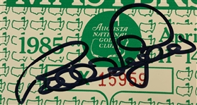 Two Bernhard Langer Signed Masters Tournament Badges 1985 and 1993 JSA ALOA