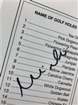 Mike Weir Signed 2003 Masters Tournament SERIES Badge & Augusta National Scorecard JSA ALOA