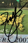 Zach Johnson Signed 2007 Masters Tournament SERIES Badge #Q05339 JSA ALOA