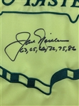 Jack Nicklaus Signed 2020 Masters Embroidered Flag w/ Years Won JSA ALOA