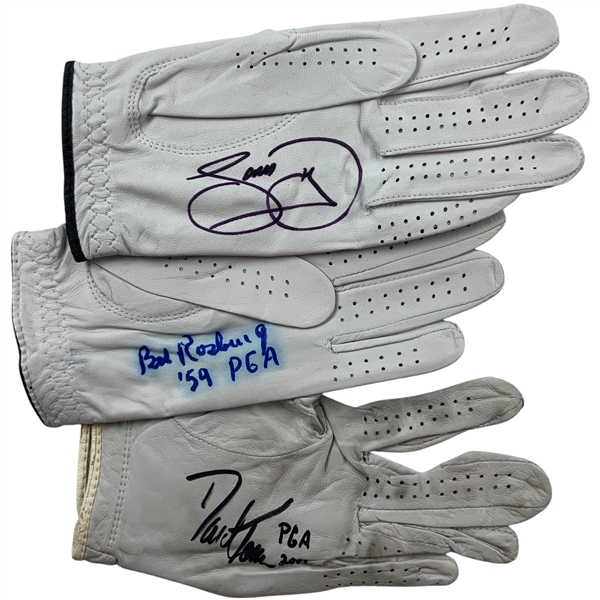 Rosburg, Day & Toms Signed Gloves JSA ALOA