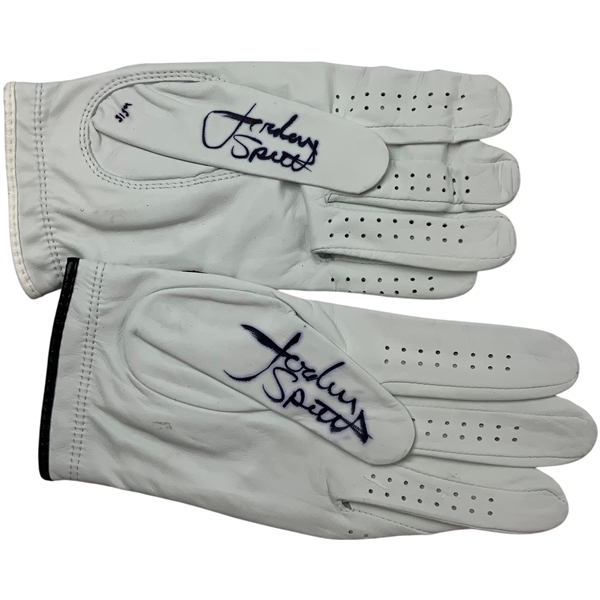 Two Jordan Spieth Signed Golf Gloves JSA ALOA