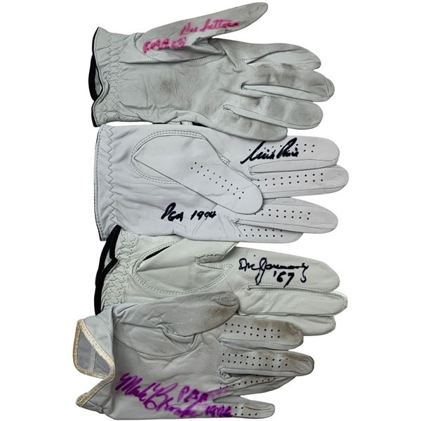 Sutton, Price, January & Brooks Signed Golf Gloves JSA ALOA