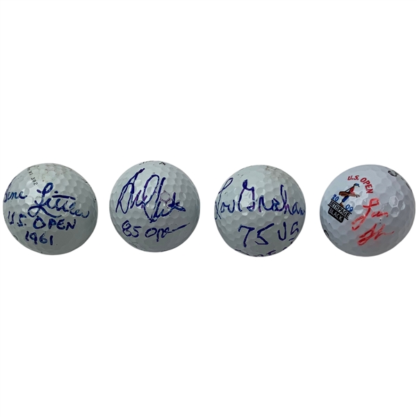 Littler, North, Graham & Glover Signed Golf Balls JSA ALOA