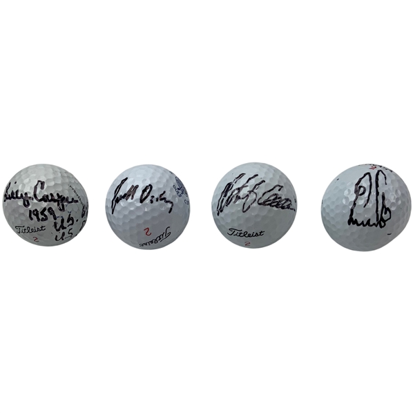 Casper, Ogilvy, Goosen & Els Signed Golf Balls JSA ALOA