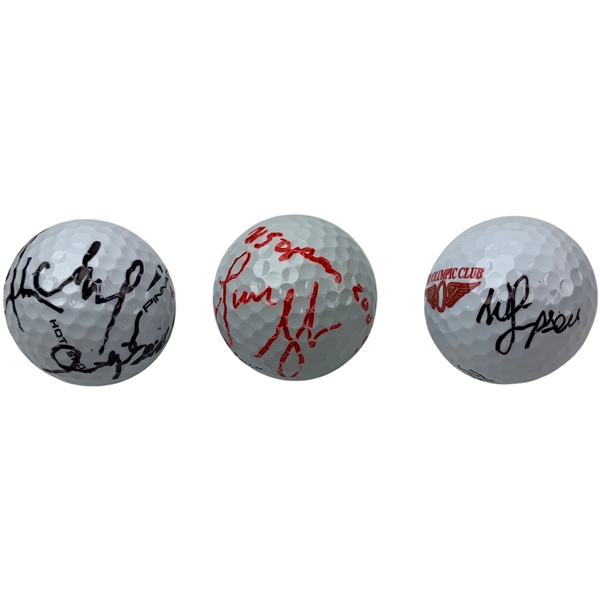 Campbell, Glover & Simpson Signed Golf Balls JSA ALOA