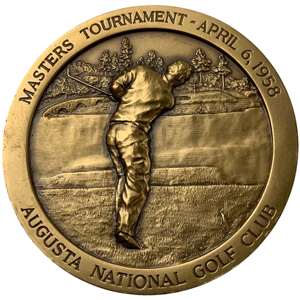 Arnold Palmer 1958 Ltd. Ed. #058/240 Masters Tournament Commemorative Bronze Medallion 