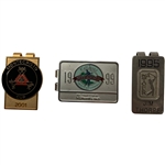 (3) Jim Thorpe Golf Tournament Contestant Money Clips 1995-2001