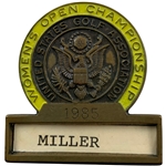 1985 U.S. Womens Open Championship Baltusrol GC Contestant Badge & Money Clip - Alice Miller
