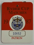 A Collection of Five Golf Tournament Badges and Pins from Muirfield Village Golf Club
