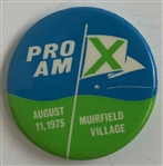 A Collection of Five Golf Tournament Badges and Pins from Muirfield Village Golf Club