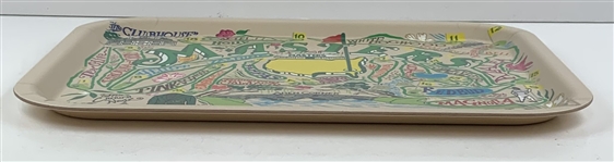 Official Masters Tournament Augusta National Golf Club Birch Wood Serving Tray by catstudio