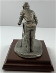 1972 Philip Kraczkowski Hudson Pewter Golf Scene Sculpture on Wooden Base