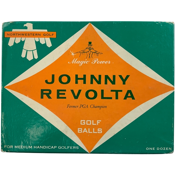 Twelve Vintage Northwestern Johnny Revolta Magic Power Golf Balls in Original Box