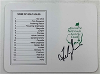 Langer, Player, Faldo & Couples Signed Augusta National Scorecards JSA ALOA
