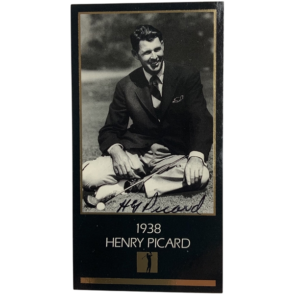 Henry Picard Signed 1938 GSV Masters Collection Card JSA ALOA